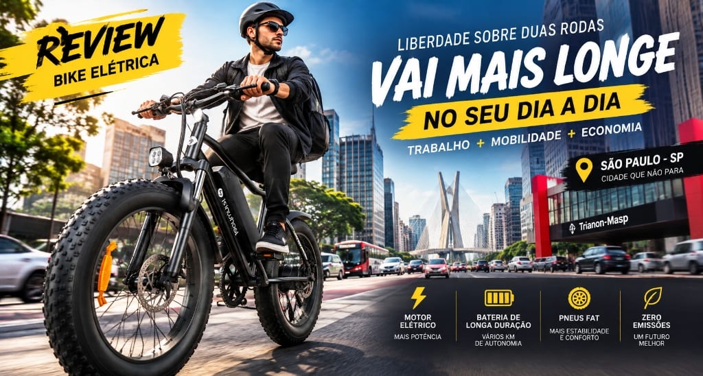 Review Bike Elétrica - Liberdade Sobre Duas Rodas • Vai Mais Longe no Seu Dia a Dia - São Paulo